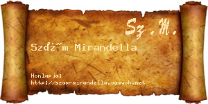 Szám Mirandella névjegykártya